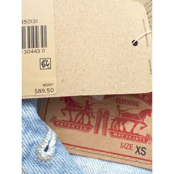 Levis Premium NWT SzXS Pool Party Medium Wash Featherweight  Trucker Jean Jacket - Picture 2 of 12